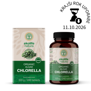 Ekološka alga Chlorella 240 tbl. - krajši rok