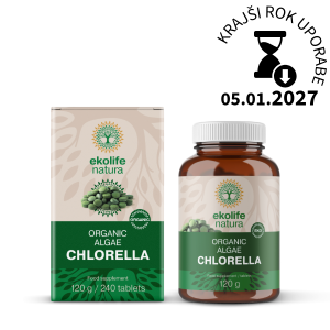 Ekološka alga Chlorella 240 tbl. - krajši rok